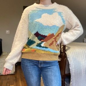 Anthropologie loveliest landscape sweater